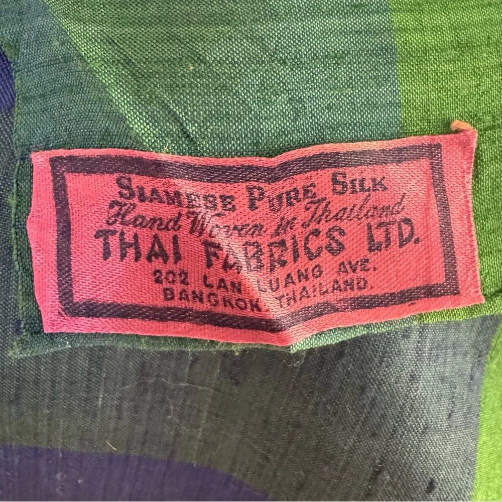 1960s Thai Fabric Ltd Silk Scarf Wrap 19”x94”